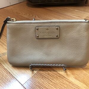 Kate Spade Beige Leather Wristlet